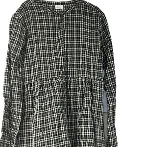 NWOT BUHO girls gray Button dress size 9/10